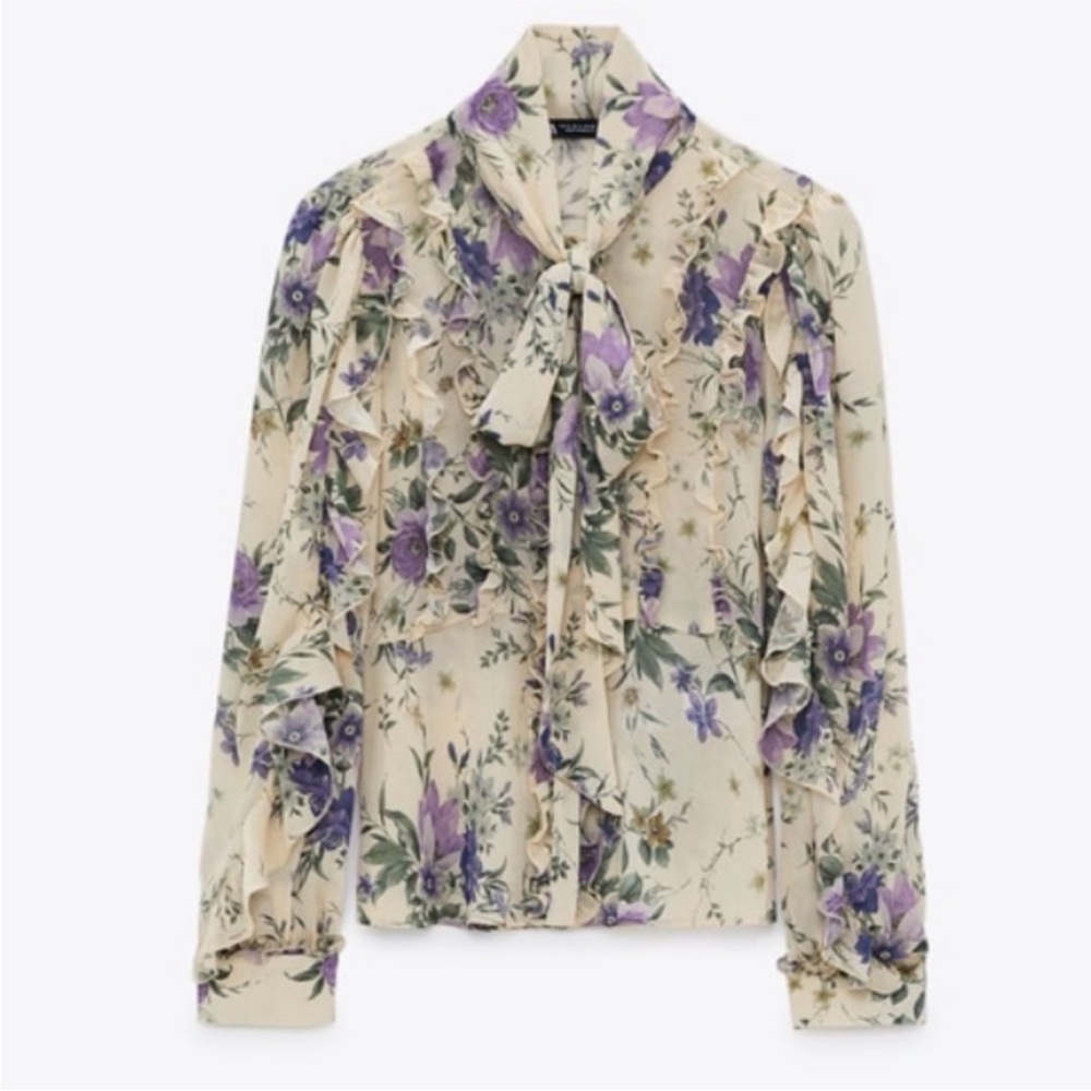 Zara floral print top
